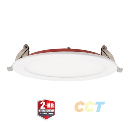 Portor 6in. LED Fire Rated Compliant Slim DownLight, CCT Selector PT-DLS-R-FR-6I-15W-5CCT